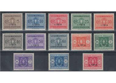 LIBYA 1934 Tax stamp 13v MH*