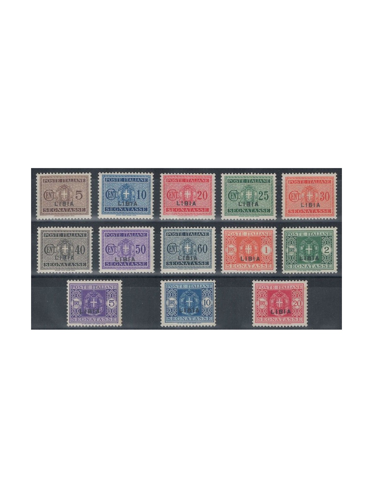 LIBYA 1934 Tax stamp 13v MH*