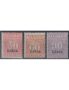 LIBIA 1915 Servizio commissioni 3v MH*