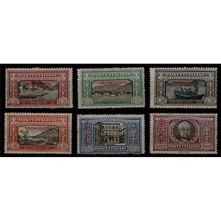 TRIPOLITANIA 1924 Alessandro Manzoni 6v MH*