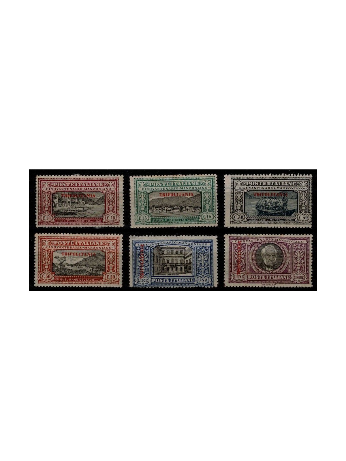 TRIPOLITANIA 1924 Alessandro Manzoni 6v MH*