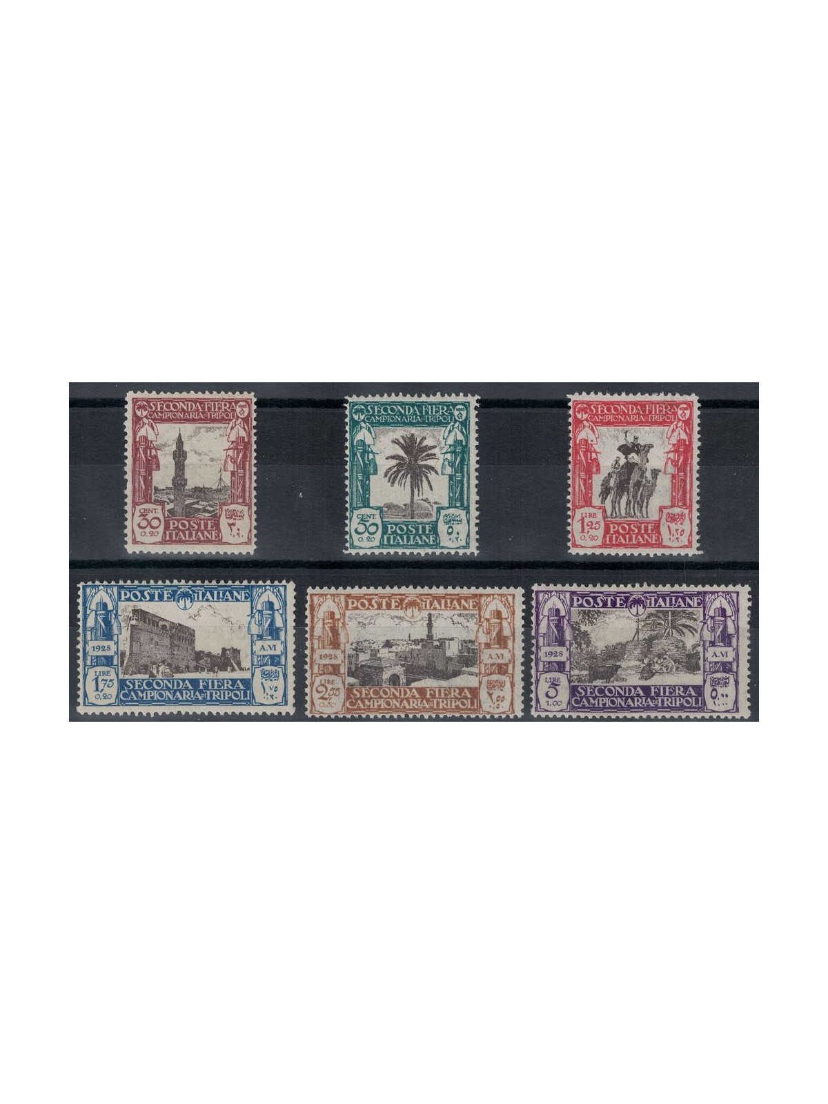 TRIPOLITANIA 1928 2ª Fiera di Tripoli 6v MH*