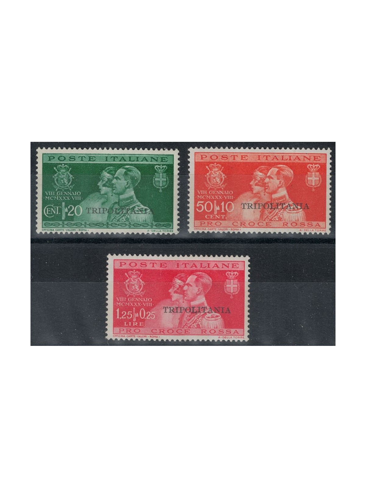 TRIPOLITANIA 1930 Nozze del principe Umberto 3v MH*