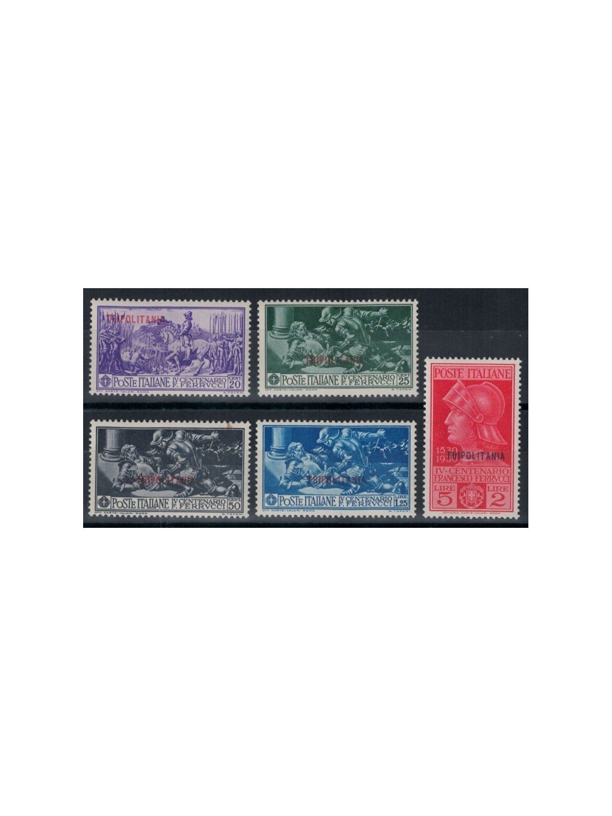 TRIPOLITANIA 1930 Francesco Ferrucci 5v MH*