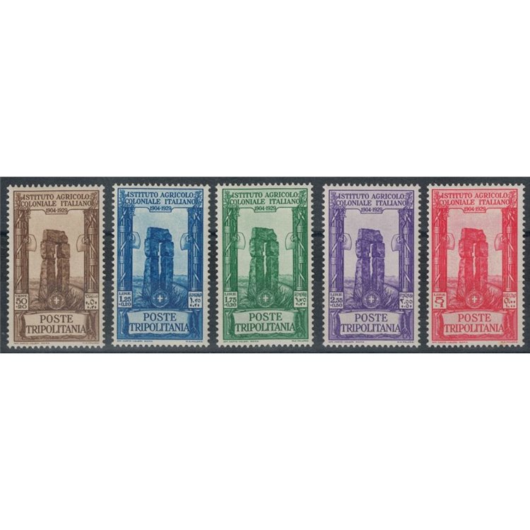TRIPOLITANIA 1930 Colonial Agricultural Institute 5v MH*
