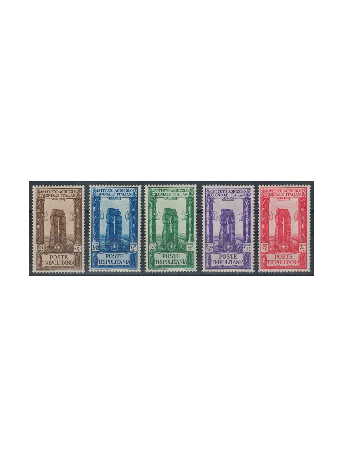 TRIPOLITANIA 1930 Istituto Agricolo Coloniale 5v MH*