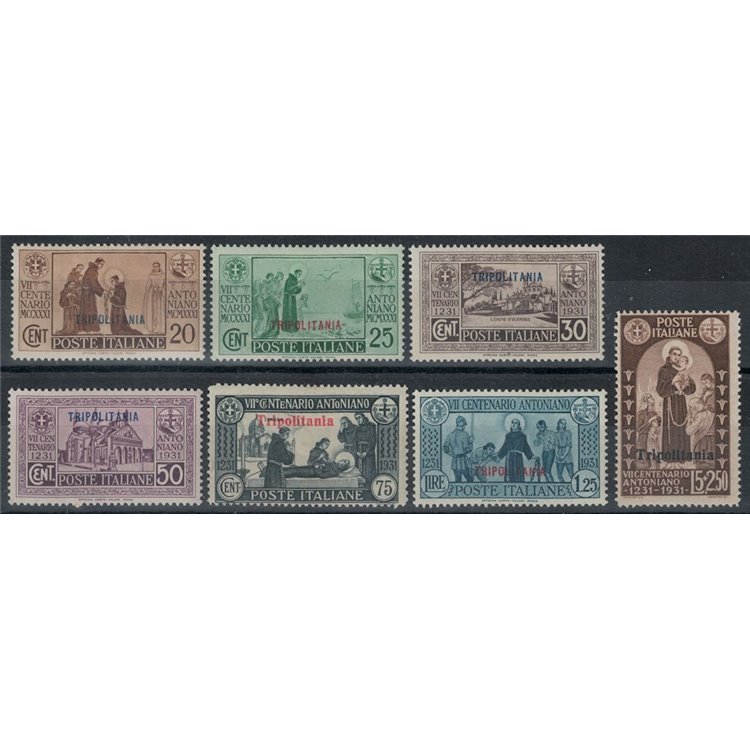 TRIPOLITANIA 1931 Saint Anthony 7v MH*