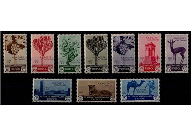 TRIPOLITANIA 1932 6ª Fiera di Tripoli 10v MH*