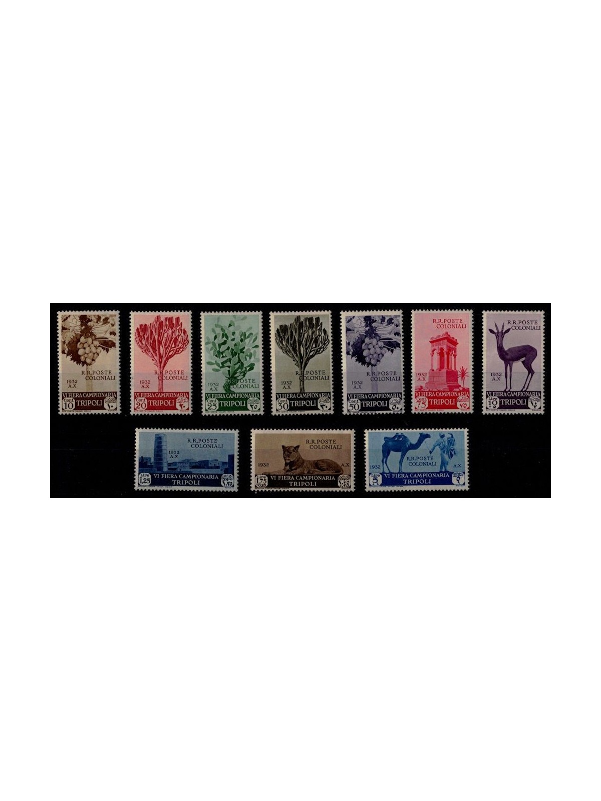 TRIPOLITANIA 1932 6th Tripoli Fair 10v MH*
