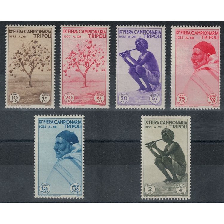 TRIPOLITANIA 1935 9ª Fiera di Tripoli 6v MH*