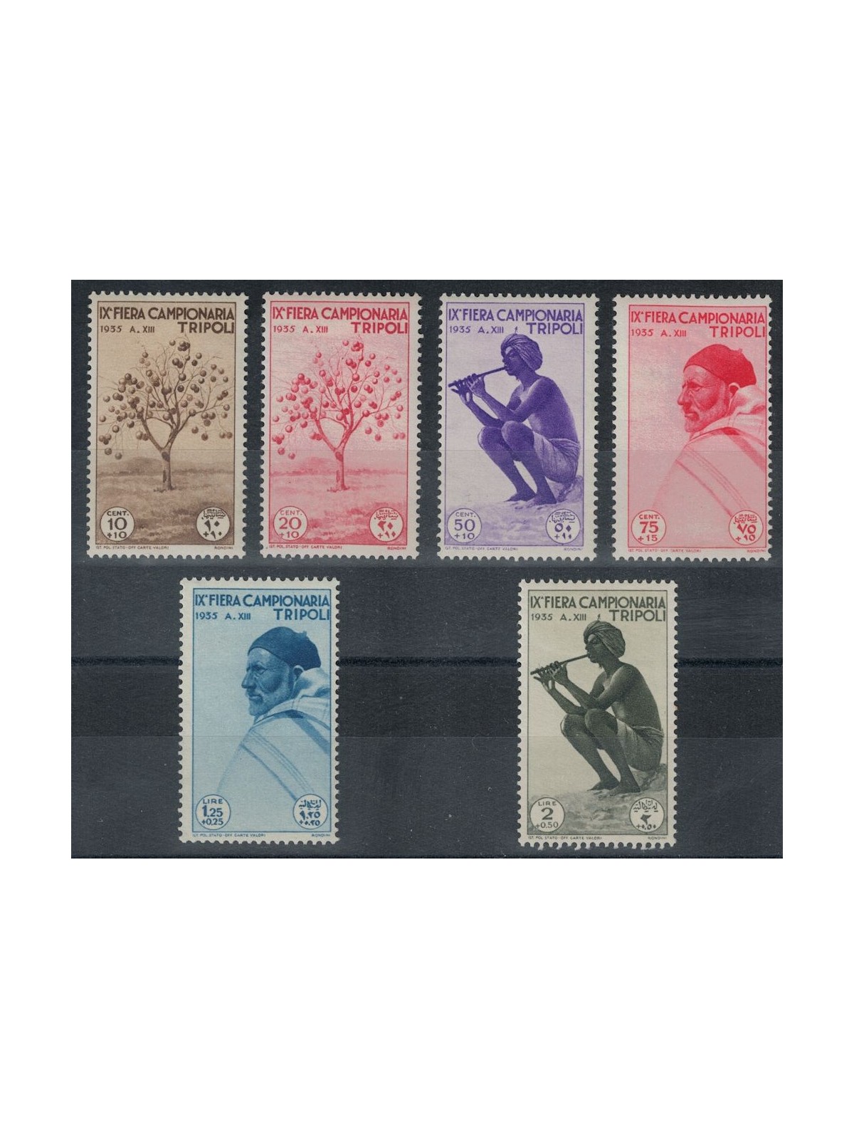 TRIPOLITANIA 1935 9th Tripoli Fair 6v MH*