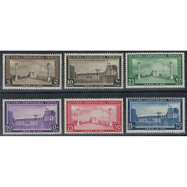 TRIPOLITANIA 1938 12th Tripoli Fair 6v MH*