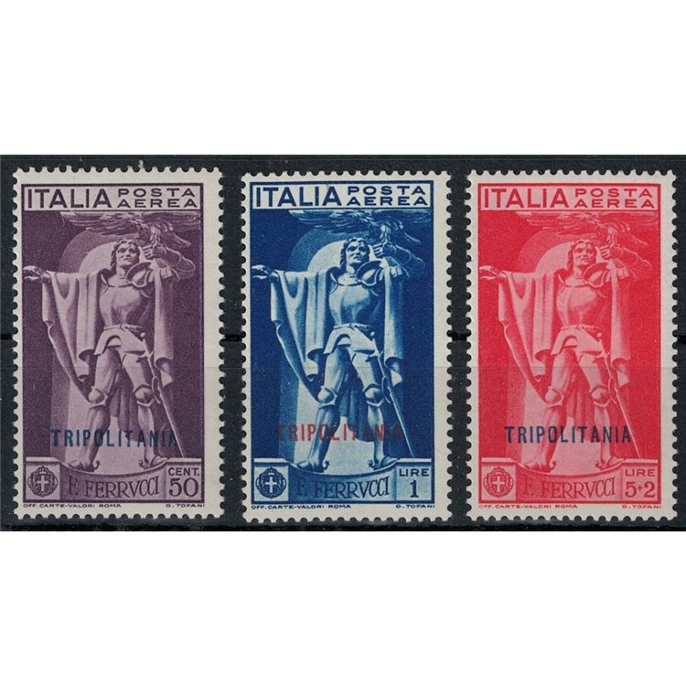 TRIPOLITANIA 1930 Francesco Ferrucci (posta aerea) 3v MH*