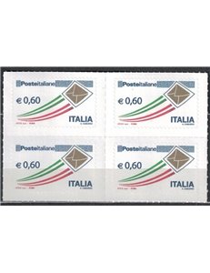 ITALIA 2010 Ordinaria 0,60 € Busta Oro (in quartina) MNH**