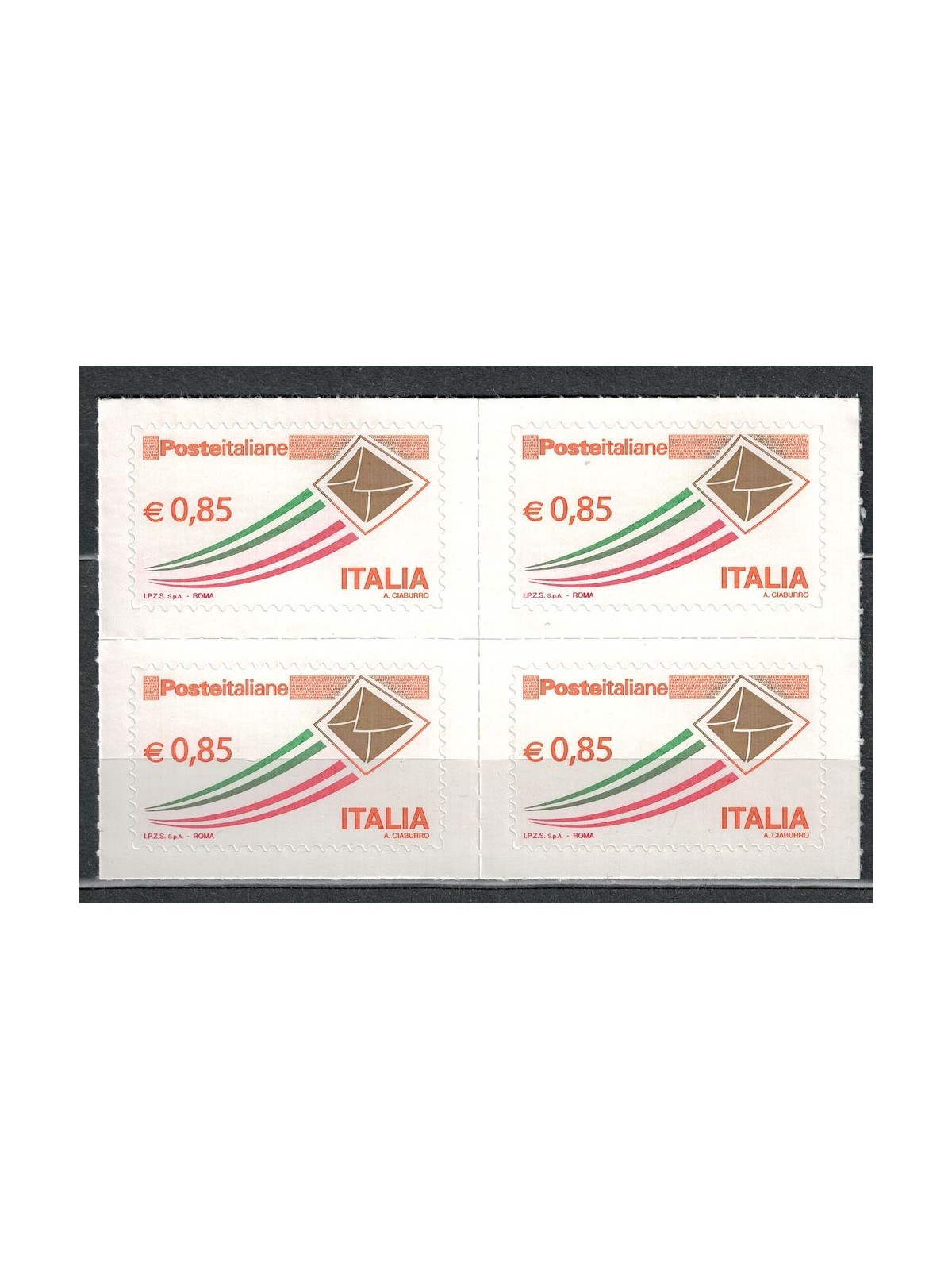 ITALY 2013 Ordinary series € 0.85 in block of four MNH**