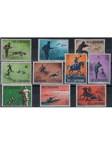 SAN MARINO 1962 Modern hunting 10v MNH**