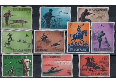 SAN MARINO 1962 Caccia moderna 10v MNH**