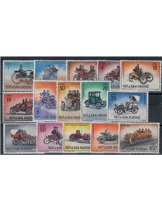 SAN MARINO 1962 Storia dell'automobile 15v MNH**