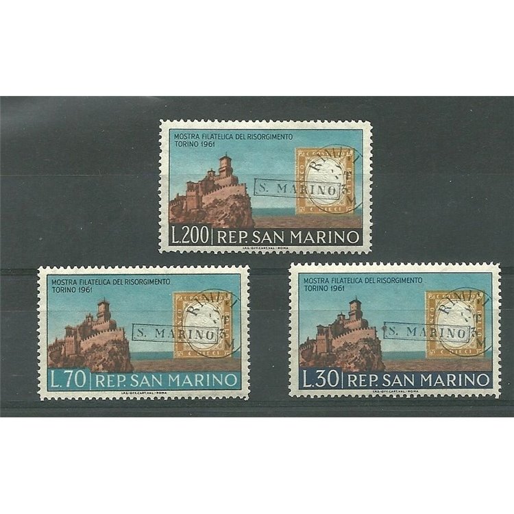 SAN MARINO 1961 Mostra filatelica del Risorgimento 3v MNH**