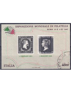 ITALY 1985 Penny Black s/s us