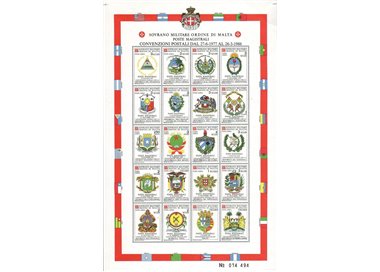 SMOM 1986 Convenzioni postali, 1ª serie BF MNH**