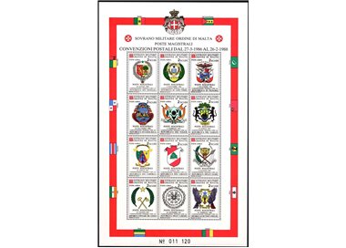SMOM 1988 Postal Conventions, 2nd series s/s MNH**
