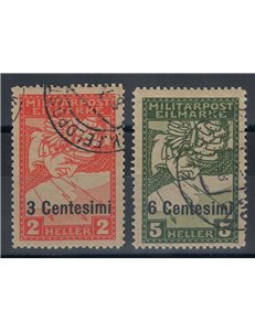 FRIULI (AUSTRIAN OCCUPATION) 1918 Express for newspapers 2v used