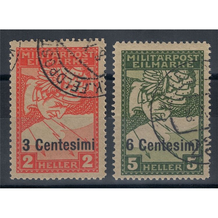 FRIULI (AUSTRIAN OCCUPATION) 1918 Express for newspapers 2v used