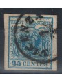 REGNO LOMBARDO VENETO 1850 Stemma 45c azzurro 2° tipo us