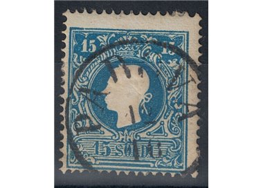 KINGDOM OF LOMBARDY-VENETO 1858-62 Franz Joseph 15s light blue 2nd type used