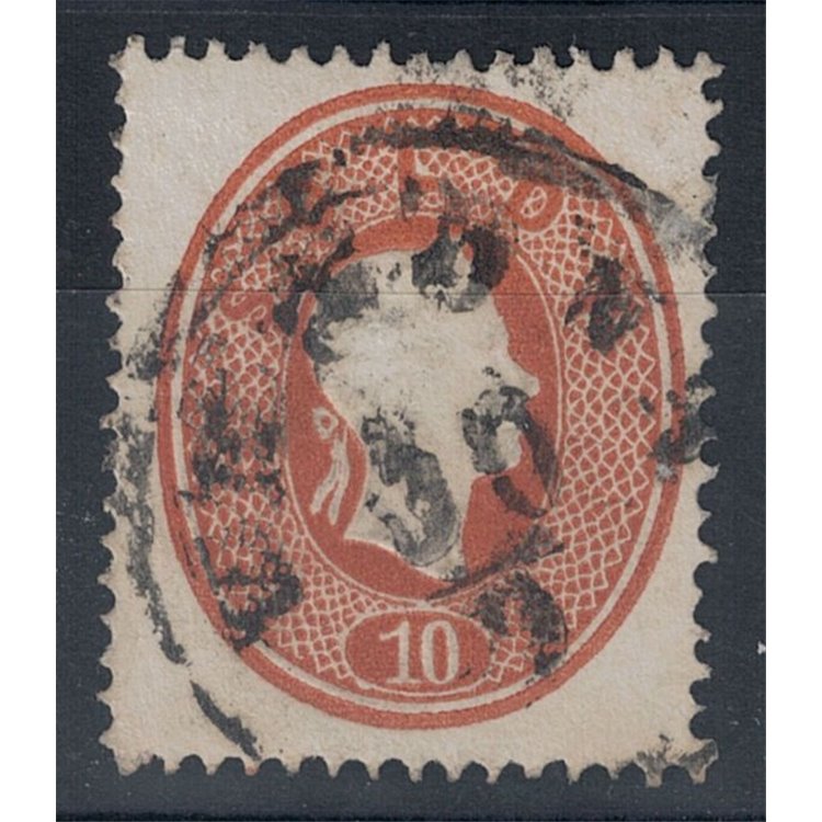 KINGDOM OF LOMBARDY-VENETO 1861-62 Franz Joseph 10s brown used