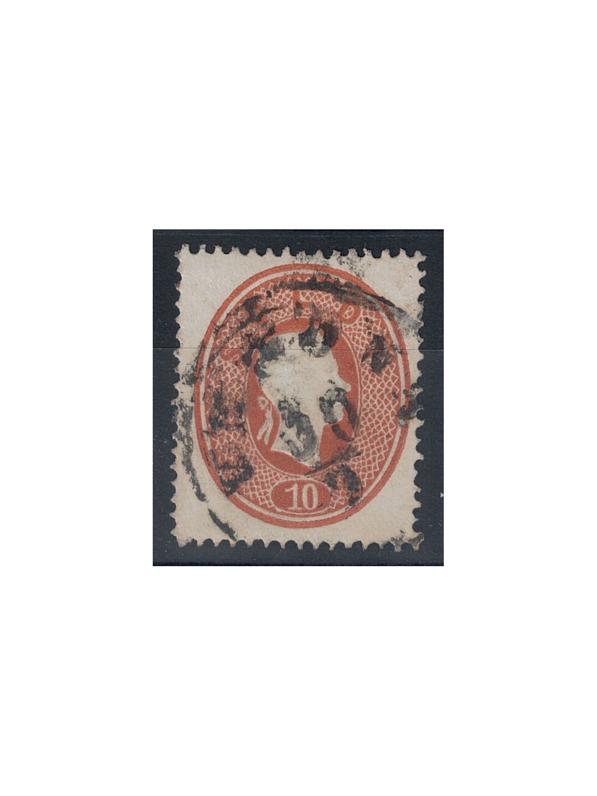 KINGDOM OF LOMBARDY-VENETO 1861-62 Franz Joseph 10s brown used