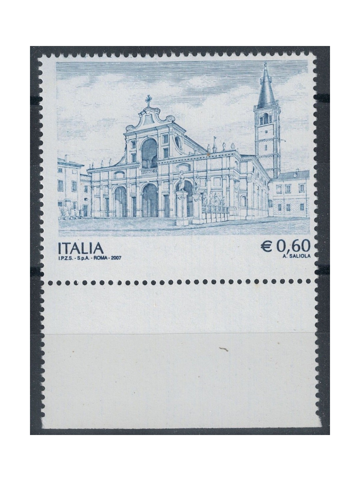 ITALY 2007 Polirone variety (perforation shifted downwards) MNH** ©