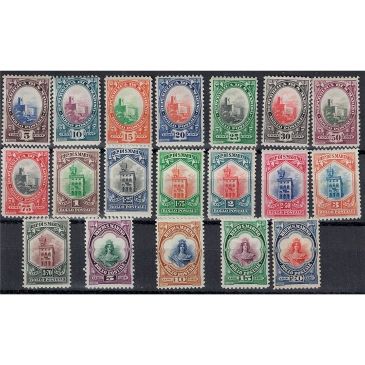 SAN MARINO 1929-35 Various subjects 19v MH*