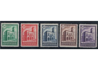 SAN MARINO 1932 Post Office Building 5v MH* ©