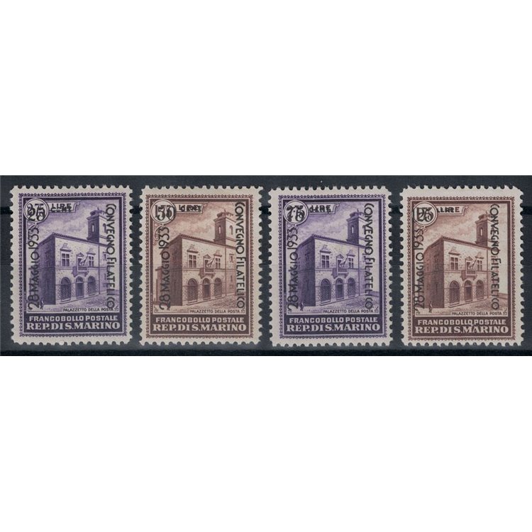 SAN MARINO 1933 Philatelic Convention 4v MH*