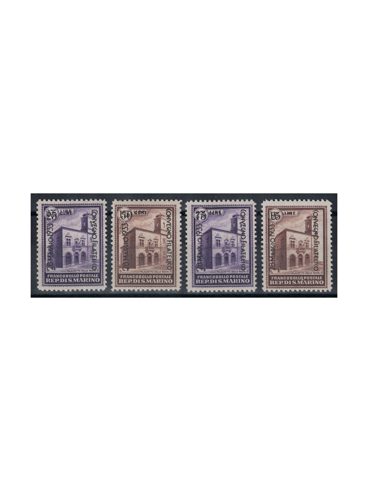SAN MARINO 1933 Philatelic Convention 4v MH*