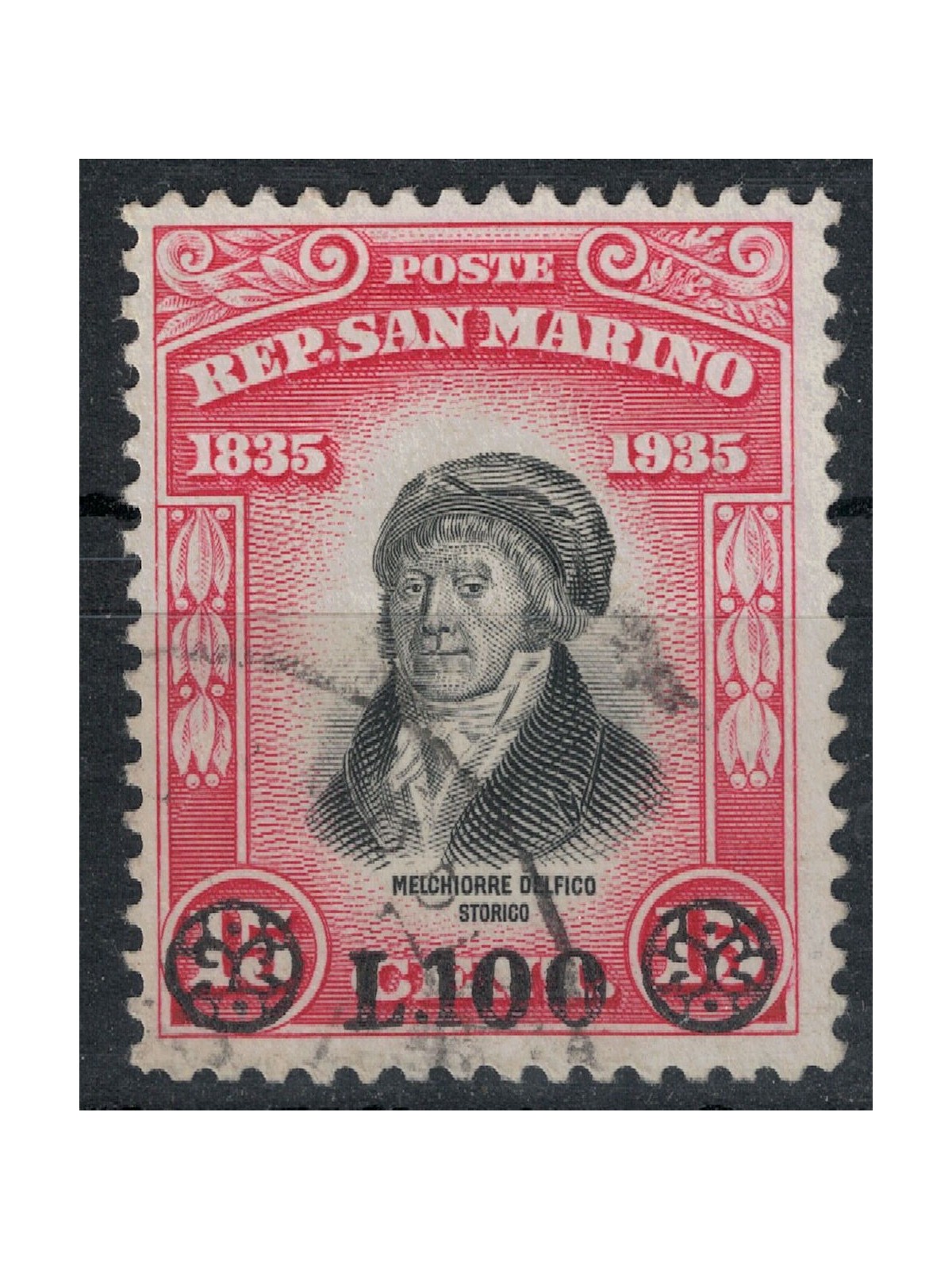SAN MARINO 1948 Delfico overprinted used