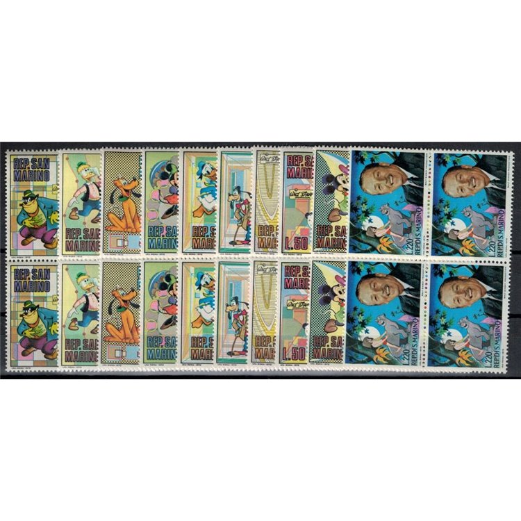 SAN MARINO 1970 Walt Disney in quartet 10v MNH**