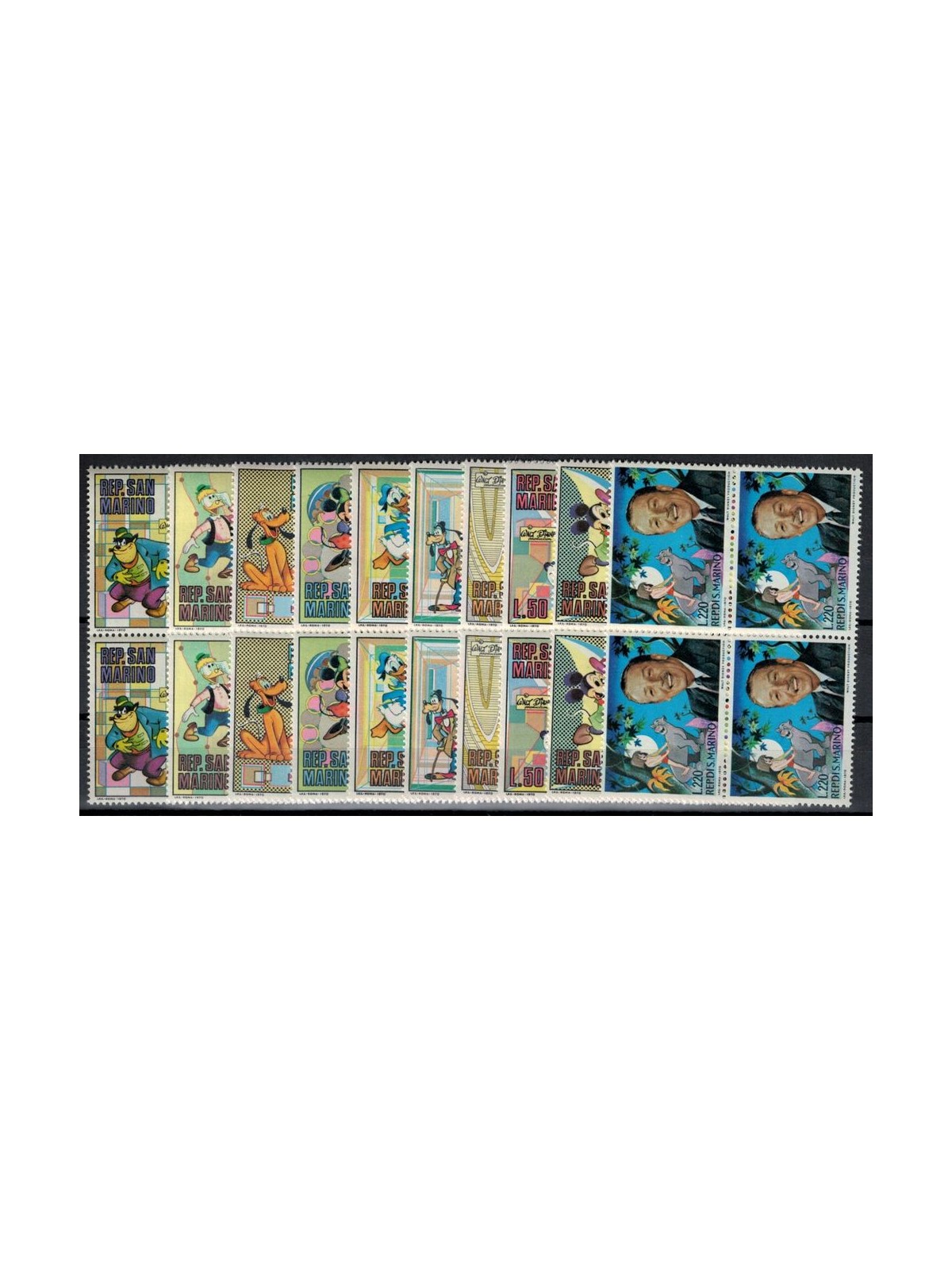 SAN MARINO 1970 Walt Disney in quartet 10v MNH**