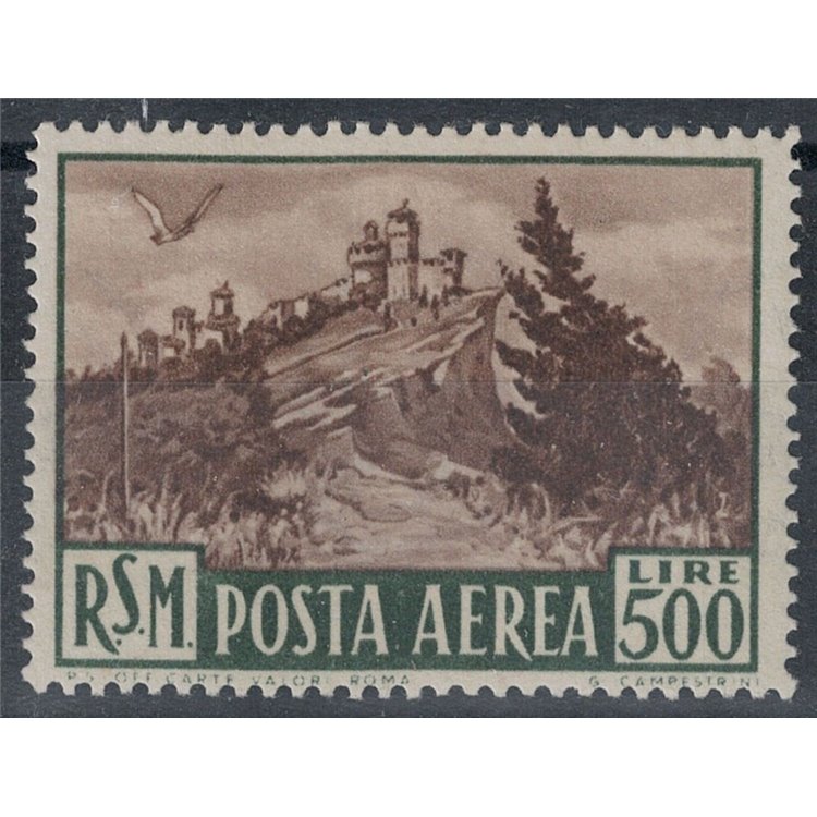 SAN MARINO 1951 View (airmail) MNH**