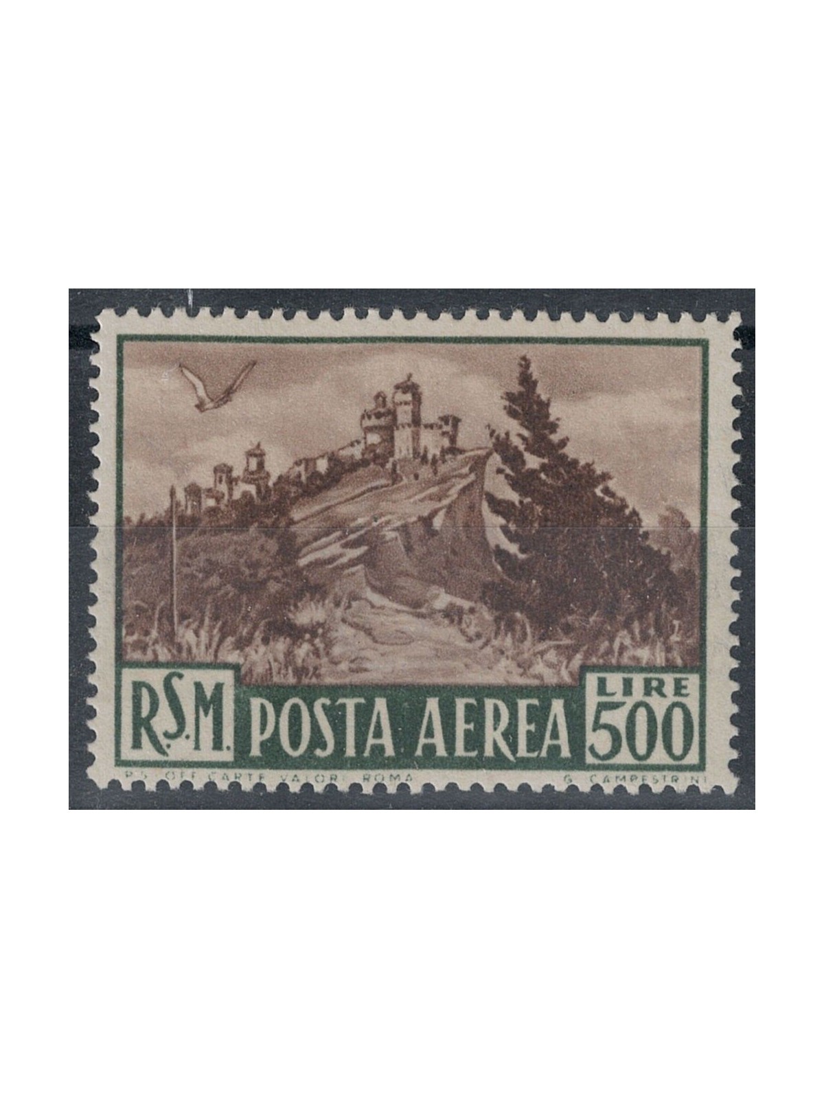 SAN MARINO 1951 Veduta (posta aerea) MNH**