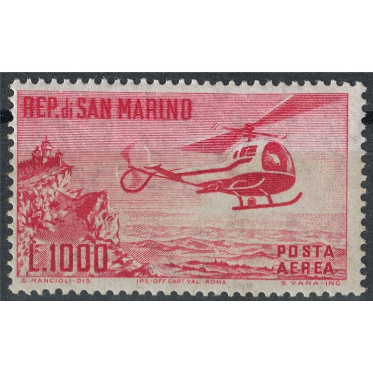 SAN MARINO 1961 Elicottero MNH**