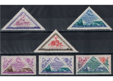 SAN MARINO 1952 Philatelic Day (airmail) 6v MH*