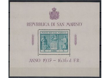 SAN MARINO 1937 Independence s/s MNH**