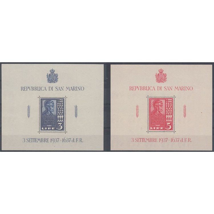 SAN MARINO 1938 Abraham Lincoln 2 s/s MNH**