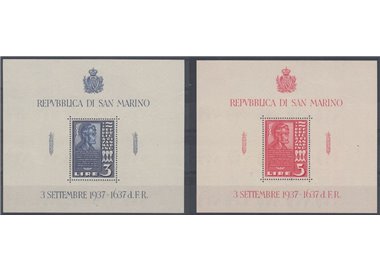 SAN MARINO 1938 Abraham Lincoln 2 s/s MNH**