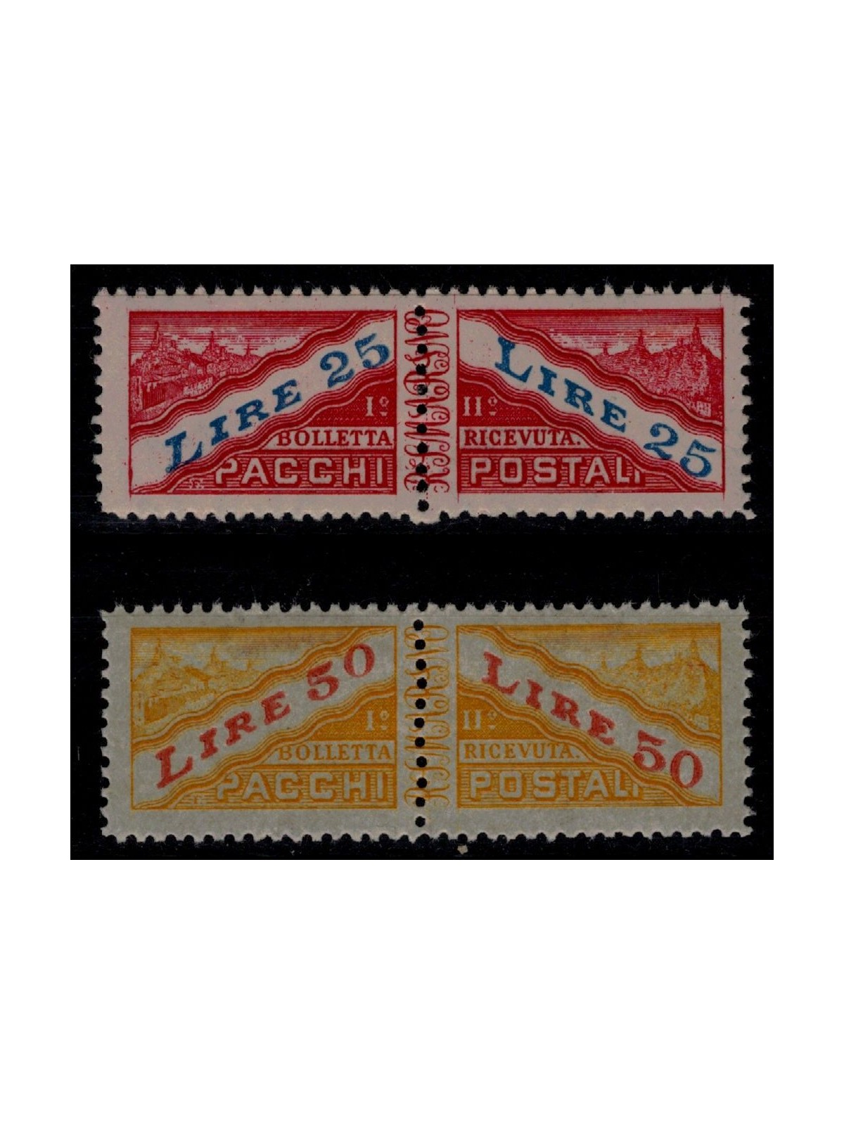 SAN MARINO 1946 Pacchi postali (valori complementari) 2v MH*