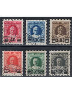 VATICAN 1934 Provisional 6v us ©