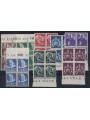 VATICAN 1938 Various subjects (airmail) 8v in quartets MNH**